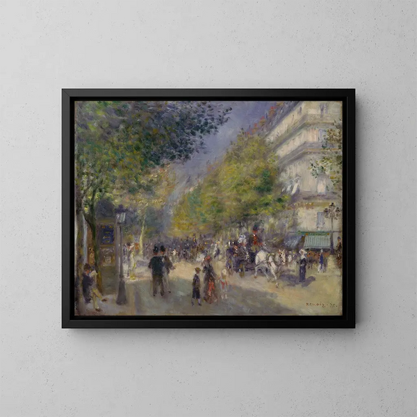 Les Grands Boulevards - Pierre-Auguste Renoir — oprawiony obraz na ścianie