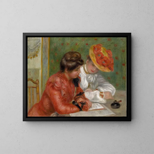 La Lettre - Pierre-Auguste Renoir — oprawiony obraz na ścianie