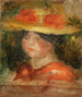 Głowa kobiety w kapeluszu - Pierre-Auguste Renoir — widok dzieła