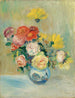 Wazon z różami i dahliami - Pierre-Auguste Renoir — widok dzieła