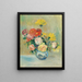 Wazon z różami i dahliami - Pierre-Auguste Renoir — oprawiony obraz na ścianie