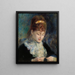 Kobieta dziergająca Femme faisant du crochet - Pierre-Auguste Renoir — oprawiony obraz na ścianie