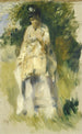 Kobieta stojąca przy drzewie - Pierre-Auguste Renoir — widok dzieła