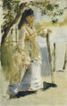 Kobieta przy ogrodzeniu - Pierre-Auguste Renoir — widok dzieła