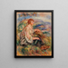 Kobieta w bluzce z tiulu i czarnej spódnicy Kobieta w bluzce z tiulu i czarnej spódnicy na pejzażu - Pierre-Auguste Renoir — oprawiony obraz na ścianie