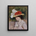 Kobieta w kwiecistym kapeluszu - Pierre-Auguste Renoir — oprawiony obraz na ścianie