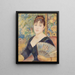 Kobieta z wachlarzem - Pierre - Auguste Renoir — oprawiony obraz na ścianie