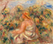 Kobieta w kapeluszu na tle krajobrazu - Pierre-Auguste Renoir — widok dzieła