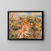 Kobieta w kapeluszu na tle krajobrazu - Pierre-Auguste Renoir — oprawiony obraz na ścianie