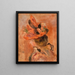 Głowa kobiety w czerwonym kapeluszu - Pierre-Auguste Renoir — oprawiony obraz na ścianie