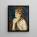 Młoda kobieta plecie swoje włosy - Pierre-Auguste Renoir — oprawiony obraz na ścianie