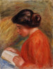 Młoda kobieta czytająca popiersie - Pierre-Auguste Renoir — widok dzieła