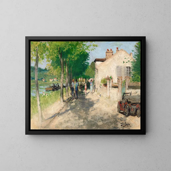 Le quai de la Croix-Blanche - Pierre-Eugène Montzin — oprawiony obraz na ścianie