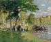 Péniches à Saint-Mammes - Pierre-Eugène Montzin — widok dzieła
