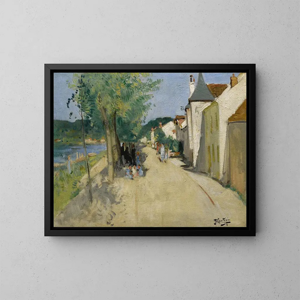 Quai Saint-Mammes - Pierre-Eugène Montzin — oprawiony obraz na ścianie