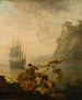 Mężczyźni kąpiący się - Pierre-Jacques Volaire — widok dzieła