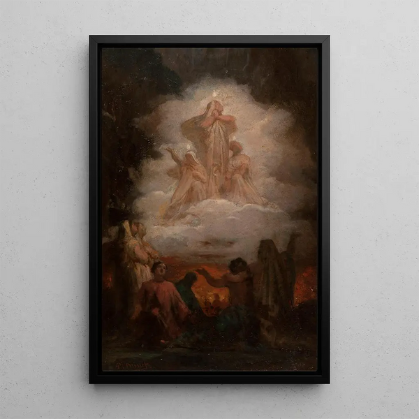 Dusze czyśćcowe - Pierre-Nicolas Brisset — oprawiony obraz na ścianie