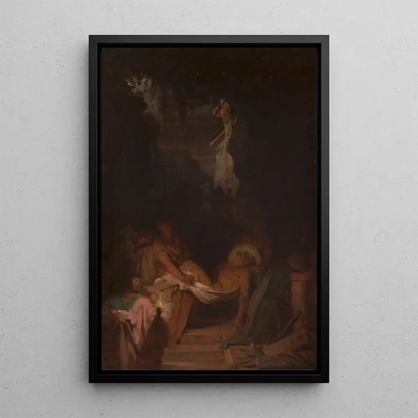 La Mise au tombeau - Pierre-Nicolas Brisset — oprawiony obraz na ścianie