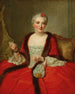 Portret eleganckiej damy trzymającej szpulkę - Pierre Allais — widok dzieła
