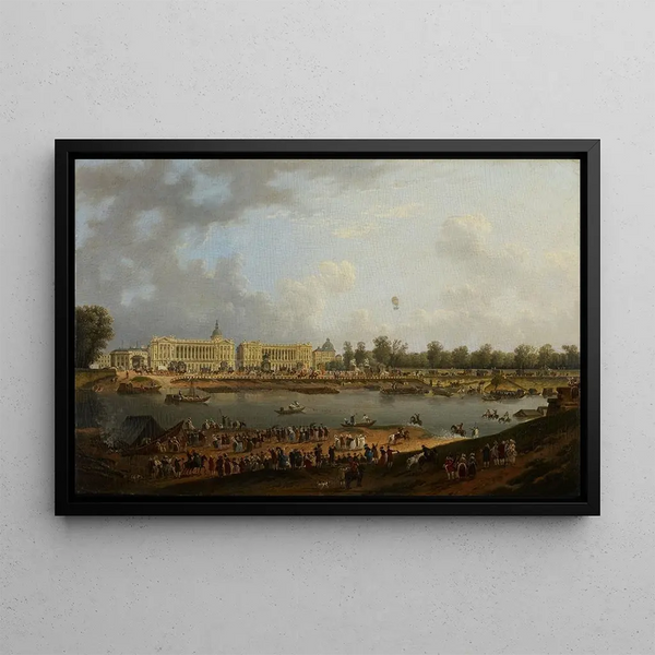Pierre Antoine de Machy - The Balloon Flight of Jacques Charles over the Place de la Concorde Paris.webp