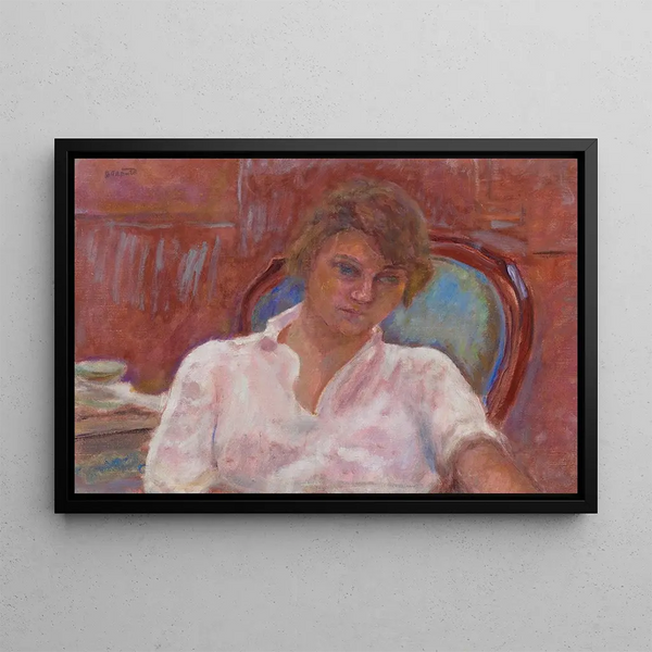 Pierre Bonnard - Jeune femme rvant dans un fauteuil Harmonie rose.webp