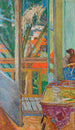La porte-fenêtre avec chien - Pierre Bonnard — widok dzieła