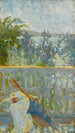 Le balcon et l'ombrelle - Pierre Bonnard — widok dzieła