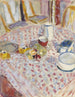 Martwa natura na czerwonej kraciastej serwetce - Pierre Bonnard — widok dzieła