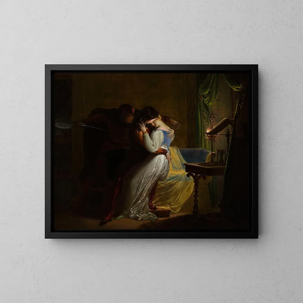 Paolo i Francesca - Pierre Claude François Delorme — oprawiony obraz na ścianie