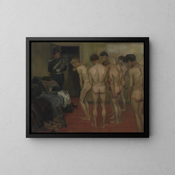 Conscrits - Pierre Georges Jeanniot — oprawiony obraz na ścianie