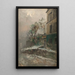 Rue de Montmartre sous la neige - Pierre Jacques Pelletier — oprawiony obraz na ścianie