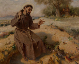Pierre Jean Van der Ouderaa - St Francis preaching to the birds.webp