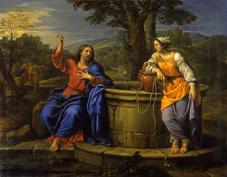 Le Christ et la femme de Samarie - Pierre Mignard — widok dzieła