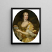 Portret damy w kostiumie alegorycznym trzymającej talerz pereł - Pierre Mignard — oprawiony obraz na ścianie