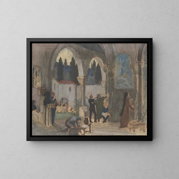 Inspiracja chrześcijańska - Pierre Puvis de Chavannes — oprawiony obraz na ścianie