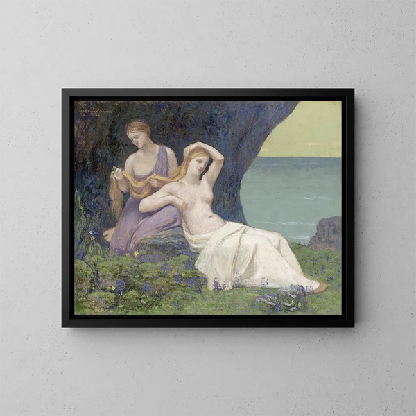 Wśród wrzosów - Pierre Puvis de Chavannes — oprawiony obraz na ścianie