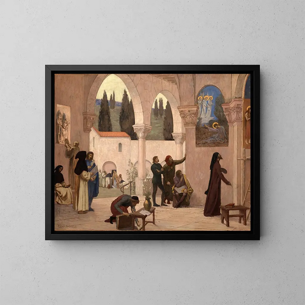 Inspiracja chrześcijańska - Pierre Puvis de Chavannes — oprawiony obraz na ścianie