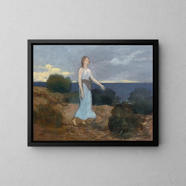 Wiara na Plażach - Pierre Puvis de Chavannes — oprawiony obraz na ścianie
