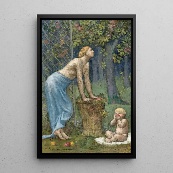 Zbiór jabłek - Pierre Puvis de Chavannes — oprawiony obraz na ścianie