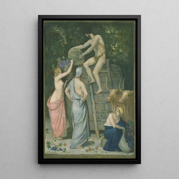 Le Pressoir - Pierre Puvis de Chavannes — oprawiony obraz na ścianie
