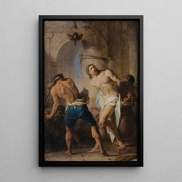 La Flagellation du Christ - Pierre Subleyras — oprawiony obraz na ścianie