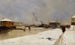 Le bas port du pont de Tolbiac pendant la crue - Pierre Vauthier — widok dzieła