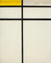 Kompozycja z podwójną linią i żółtym - Piet Mondrian — widok dzieła