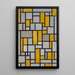 Kompozycja z siatką 1 - Piet Mondrian — oprawiony obraz na ścianie