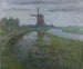 Moulin Oostzijdse nad rzeką Gein przy świetle księżyca - Piet Mondrian — widok dzieła