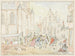 pełen z ludźmi pod deszczem - Pieter Bartholomeusz Barbiers — widok dzieła