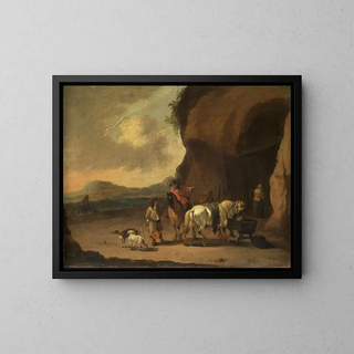 Pieter Bout - Horsemen Halted on a Mountain Pass.webp