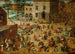 Zabawy dziecięce - Pieter Bruegel starszy — widok dzieła