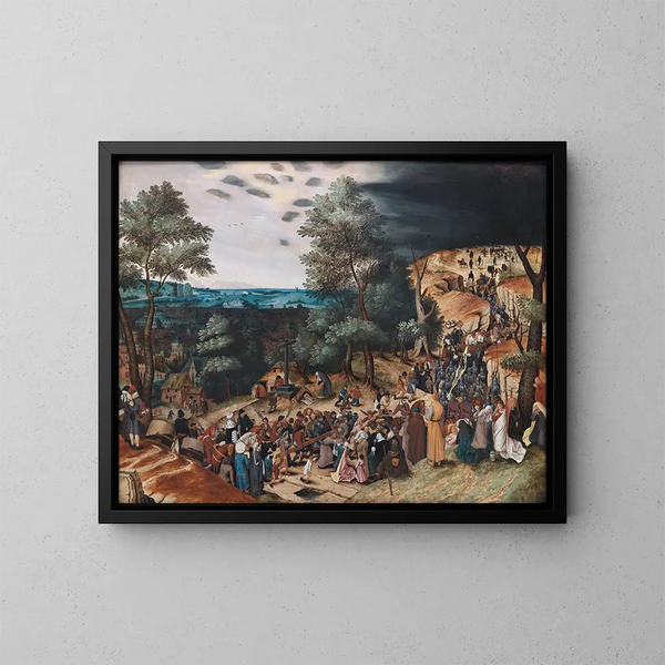 Chrystus na drodze krzyżowej - Pieter Brueghel młodszy — oprawiony obraz na ścianie