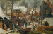 L'Adoration des mages dans la neige - Pieter Brueghel le Jeune — widok dzieła